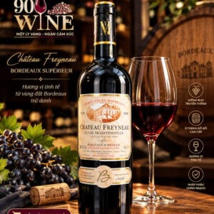 Chai rượu vang đỏ Pháp Chateau Freyneau Bordeaux Supérieur chính hãng