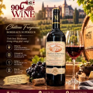 Chai rượu vang đỏ Pháp Chateau Freyneau Bordeaux Supérieur chính hãng
